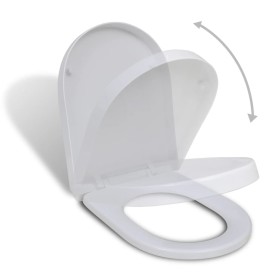 White square soft close toilet seat and lid by vidaXL, Toilet and bidet seats - Ref: Foro24-141763, Price: 24,26 €, Discount: %