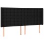 Headboard with black fabric ears 203x16x118/128 cm by , Headboards and footboards - Ref: Foro24-3120038, Price: 124,70 €, Dis...