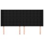 Headboard with black fabric ears 203x16x118/128 cm by , Headboards and footboards - Ref: Foro24-3120038, Price: 124,70 €, Dis...