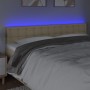 Kopfteil aus cremefarbenem Stoff mit LED 160x5x78/88 cm von , Kopf- und Fußteile - Ref: Foro24-3122057, Preis: 68,87 €, Rabat...