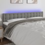 Cabecero con LED de tela gris oscuro 200x5x78/88 cm de , Cabeceros y pies de cama - Ref: Foro24-3122069, Precio: 68,06 €, Des...