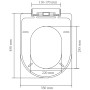 Weißer quadratischer WC-Sitz und Deckel mit Absenkautomatik von vidaXL, Toiletten- und Bidetsitze - Ref: Foro24-141763, Preis...