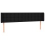 Cabecero con LED de tela negro 163x16x78/88 cm de , Cabeceros y pies de cama - Ref: Foro24-3123678, Precio: 78,99 €, Descuent...