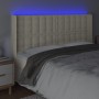 Kopfteil mit LED-Creme-Kunstleder 183x16x118/128 cm von , Kopf- und Fußteile - Ref: Foro24-3124152, Preis: 144,99 €, Rabatt: %