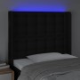 Kopfteil aus schwarzem Stoff mit LED 103x16x118/128 cm von , Kopf- und Fußteile - Ref: Foro24-3124474, Preis: 76,82 €, Rabatt: %