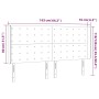 Light gray fabric headboard with LED 163x16x118/128 cm by , Headboards and footboards - Ref: Foro24-3124488, Price: 126,93 €,...