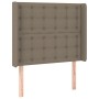 Headboard with LED in taupe gray fabric 103x16x118/128 cm by , Headboards and footboards - Ref: Foro24-3124476, Price: 88,08 ...