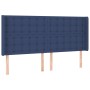 Cabecero con LED de tela azul 203x16x118/128 cm de , Cabeceros y pies de cama - Ref: Foro24-3124510, Precio: 140,03 €, Descue...