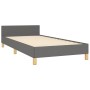 Estructura de cama con cabecero de tela gris oscuro 80x200 cm de , Camas y somieres - Ref: Foro24-3125334, Precio: 147,52 €, ...