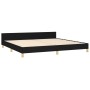 Estructura de cama con cabecero de tela negro 200x200 cm de , Camas y somieres - Ref: Foro24-3125407, Precio: 228,51 €, Descu...