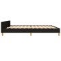 Estructura de cama con cabecero de tela negro 200x200 cm de , Camas y somieres - Ref: Foro24-3125407, Precio: 228,51 €, Descu...