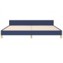 Bed frame with blue fabric headboard 200x200 cm by , Beds and slatted bases - Ref: Foro24-3125411, Price: 258,44 €, Discount: %