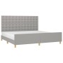 Estructura de cama con cabecero de tela gris claro 200x200 cm de , Camas y somieres - Ref: Foro24-3125405, Precio: 228,34 €, ...