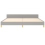 Estructura de cama con cabecero de tela gris claro 200x200 cm de , Camas y somieres - Ref: Foro24-3125405, Precio: 228,34 €, ...