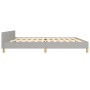 Light gray fabric bed frame with headboard 200x200 cm by , Beds and slatted bases - Ref: Foro24-3125405, Price: 228,34 €, Dis...