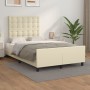 Bed frame with headboard cream synthetic leather 120x200cm by , Beds and slatted bases - Ref: Foro24-3125563, Price: 179,98 €...