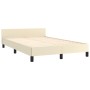 Estructura de cama con cabecero cuero sintético crema 120x200cm de , Camas y somieres - Ref: Foro24-3125563, Precio: 179,98 €...