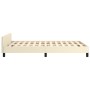 Estructura de cama con cabecero cuero sintético crema 120x200cm de , Camas y somieres - Ref: Foro24-3125563, Precio: 179,98 €...