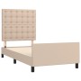 Estructura de cama cabecero cuero sintético capuchino 90x200 cm de , Camas y somieres - Ref: Foro24-3125554, Precio: 168,00 €...