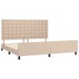 Estructura de cama cabecero cuero sintético capuchino 200x200cm de , Camas y somieres - Ref: Foro24-3125596, Precio: 247,06 €...