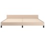 Estructura de cama cabecero cuero sintético capuchino 200x200cm de , Camas y somieres - Ref: Foro24-3125596, Precio: 247,06 €...