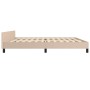 Estructura de cama cabecero cuero sintético capuchino 200x200cm de , Camas y somieres - Ref: Foro24-3125596, Precio: 247,06 €...