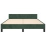 Estructura cama con cabecero terciopelo verde oscuro 140x190 cm de , Camas y somieres - Ref: Foro24-3125937, Precio: 263,27 €...