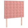 Pink velvet bed frame with headboard 90x200 cm by , Beds and slatted bases - Ref: Foro24-3125982, Price: 154,60 €, Discount: %