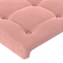 Pink velvet bed frame with headboard 90x200 cm by , Beds and slatted bases - Ref: Foro24-3125982, Price: 154,60 €, Discount: %