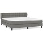 Cama box spring con colchón tela gris oscuro 160x200 cm de , Camas y somieres - Ref: Foro24-3126574, Precio: 493,73 €, Descue...