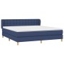 Cama box spring con colchón tela azul 160x200 cm de , Camas y somieres - Ref: Foro24-3127139, Precio: 493,35 €, Descuento: %