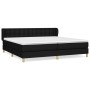 Cama box spring con colchón tela negro 200x200 cm de , Camas y somieres - Ref: Foro24-3127151, Precio: 557,36 €, Descuento: %