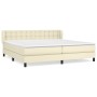 Cama box spring con colchón cuero sintético crema 200x200 cm de , Camas y somieres - Ref: Foro24-3127333, Precio: 632,04 €, D...