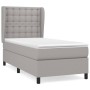 Cama box spring con colchón tela gris claro 80x200 cm de , Camas y somieres - Ref: Foro24-3128237, Precio: 327,67 €, Descuent...