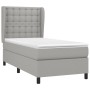 Cama box spring con colchón tela gris claro 80x200 cm de , Camas y somieres - Ref: Foro24-3128237, Precio: 327,67 €, Descuent...