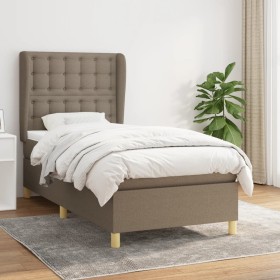 Cama box spring con colchón tela gris taupe 80x200 cm de , Camas y somieres - Ref: Foro24-3128801, Precio: 355,99 €, Descuent...