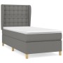 Cama box spring con colchón tela gris oscuro 100x200 cm de , Camas y somieres - Ref: Foro24-3128822, Precio: 373,19 €, Descue...