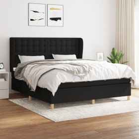 Box spring bed with black fabric mattress 160x200 cm by , Beds and slatted bases - Ref: Foro24-3128855, Price: 583,69 €, Disc...