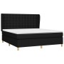 Cama box spring con colchón tela negro 160x200 cm de , Camas y somieres - Ref: Foro24-3128855, Precio: 615,39 €, Descuento: %