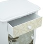 Mesita de noche de MDF blanca y gris 40x30x62 cm de vidaXL, Mesitas de noche - Ref: Foro24-285771, Precio: 86,99 €, Descuento: %