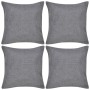 4 anthracite faux linen cushion covers, 50 x 50 cm by vidaXL, Cushions - Ref: Foro24-130947, Price: 24,54 €, Discount: %