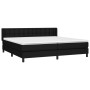 Cama box spring con colchón tela negro 200x200 cm de , Camas y somieres - Ref: Foro24-3130059, Precio: 541,54 €, Descuento: %