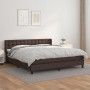 Box spring bed with brown synthetic leather mattress 180x200 cm by , Beds and slatted bases - Ref: Foro24-3130796, Price: 576...