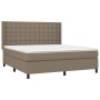 Cama box spring con colchón tela gris taupe 160x200 cm de , Camas y somieres - Ref: Foro24-3131765, Precio: 609,99 €, Descuen...