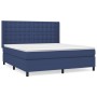 Box spring bed with blue fabric mattress 160x200 cm by , Beds and slatted bases - Ref: Foro24-3131767, Price: 596,98 €, Disco...