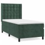 Cama box spring con colchón terciopelo verde oscuro 100x200 cm de , Camas y somieres - Ref: Foro24-3132906, Precio: 397,91 €,...