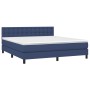 Box spring bed mattress and LED lights blue fabric 160x200 cm by , Beds and slatted bases - Ref: Foro24-3133491, Price: 489,9...