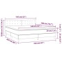 Boxspringbettmatratze und LED-Leuchten aus schwarzem Stoff 160x200 cm von , Betten und Lattenroste - Ref: Foro24-3133487, Pre...