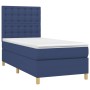 Cama box spring colchón y luces LED tela azul 80x200 cm de , Camas y somieres - Ref: Foro24-3135715, Precio: 344,62 €, Descue...