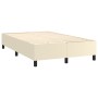 Cama box spring colchón y LED cuero sintético crema 120x200 cm de , Camas y somieres - Ref: Foro24-3135935, Precio: 414,35 €,...